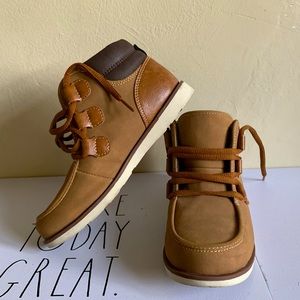 The Children’s Place Suede Hi Top Shoes Casual Dress Shoes - Tan And Brown